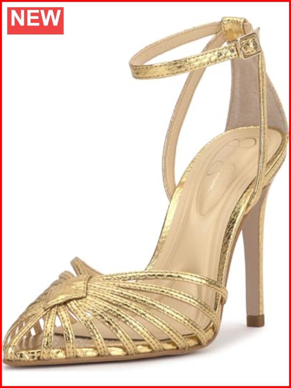 Women's Paveri Faux Leather Stiletto Pump Ankle Strap Heels